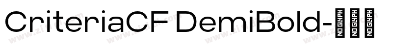 CriteriaCF DemiBold字体转换